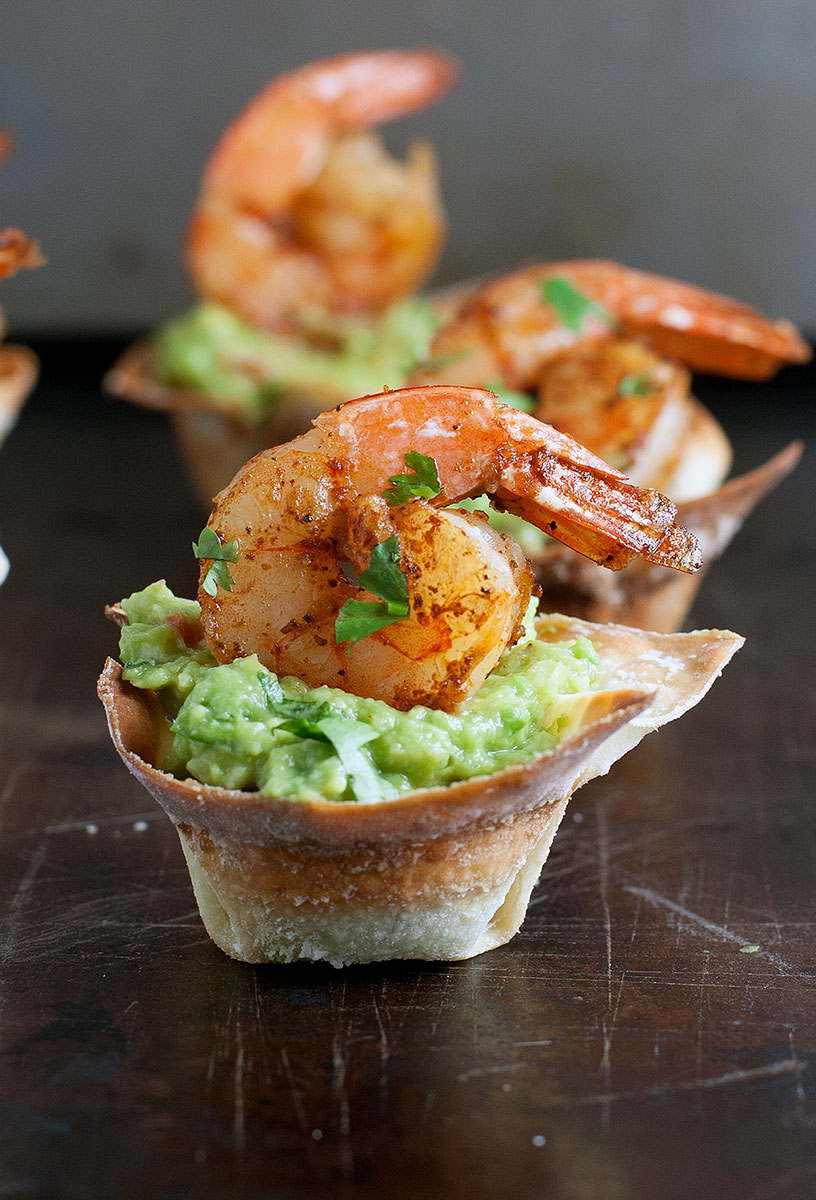 Shrimp Avocado Wonton Cup Appetizer Recipe