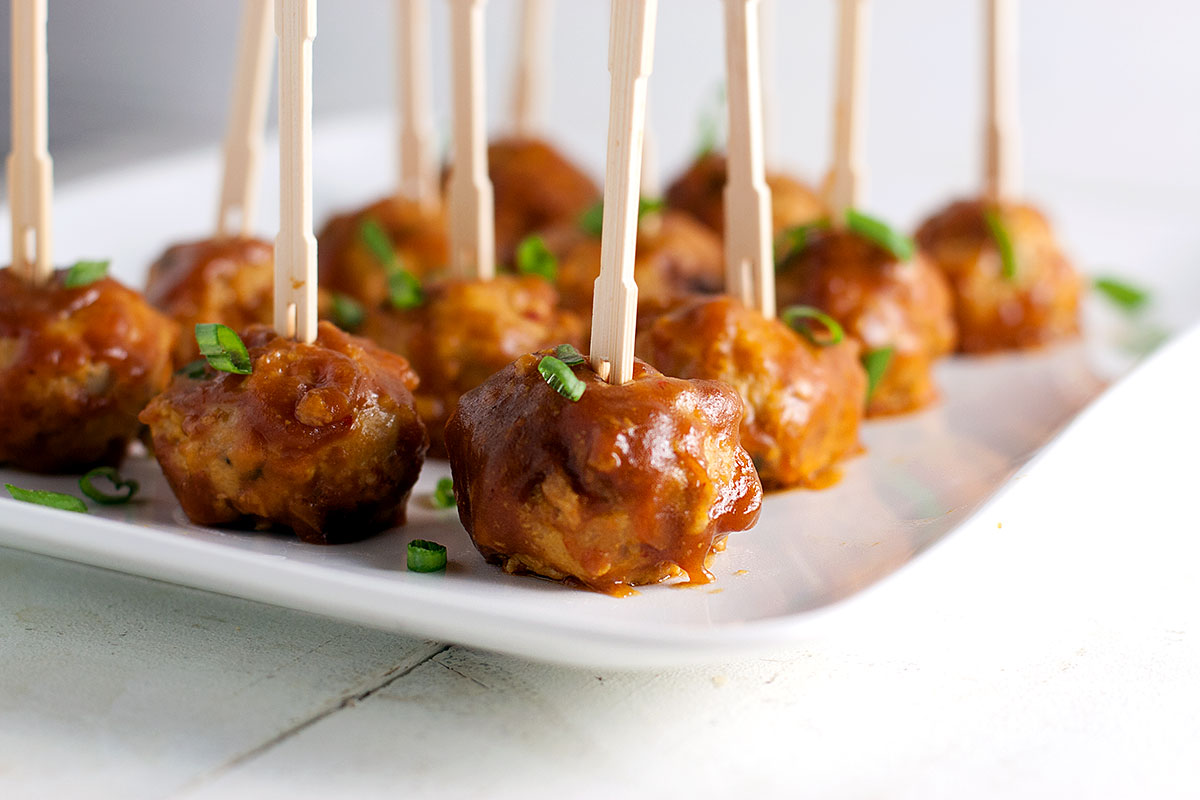 Baked Orange Chicken Meatballs | Kim's Healthy Eats